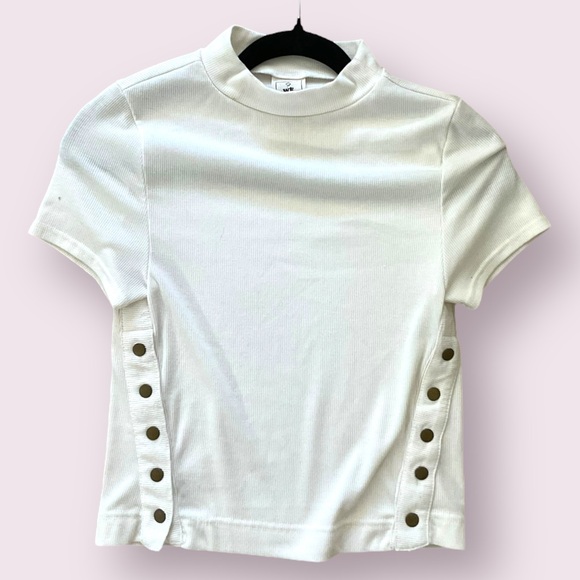 We the Free Mock Neck Short Sleeved Shirt - Picture 1 of 9